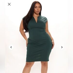 2X FASHION NOVA CEO Moves Cap Sleeve Midi Dress Date Night Career Minimalist